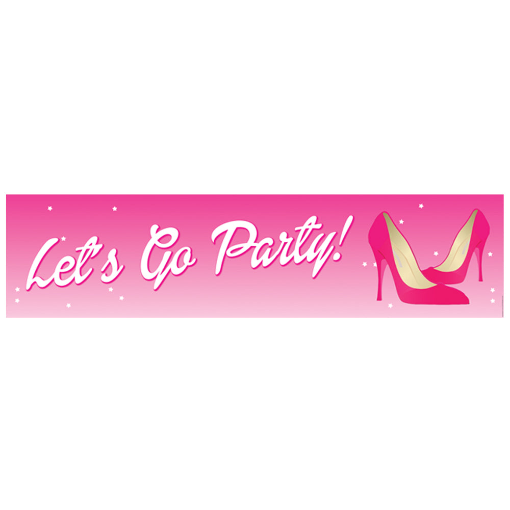 Hey Doll Let's Go Party! Paper Banner Party Decoration - 1.2m