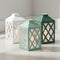 Light Green, Dark Green and White Paper Lanterns - Pack of 3