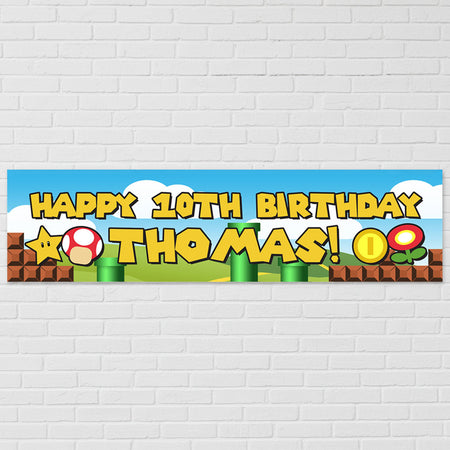 Super Plumber Bros Personalised Banner - 1.2m