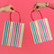 Multicoloured Striped Paper Party Treat Bags - 19cm - Pack of 8