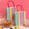 Multicoloured Striped Paper Party Treat Bags - 19cm - Pack of 8
