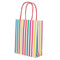 Multicolour Striped Party Treat Bags - 21cm - Pack of 8