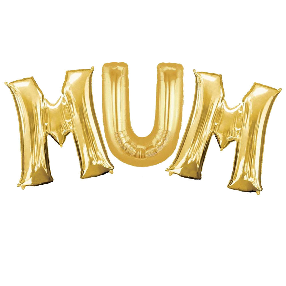 MUM Gold Foil Letter Balloons 16