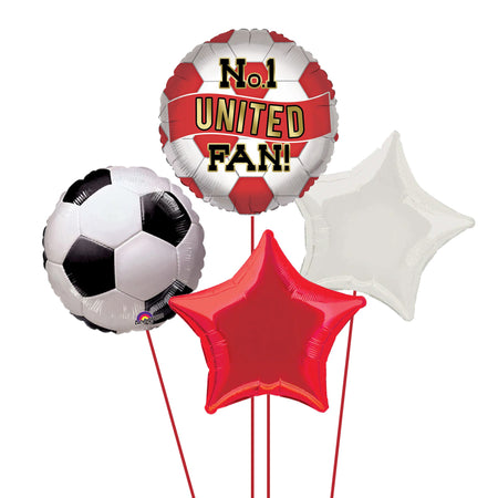 Inflated United Fan Football Balloon Bundle in a Box