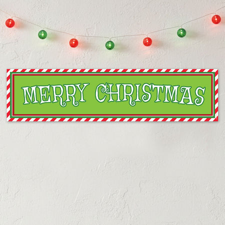 Mean Green Christmas Banner - 120cm x 30cm