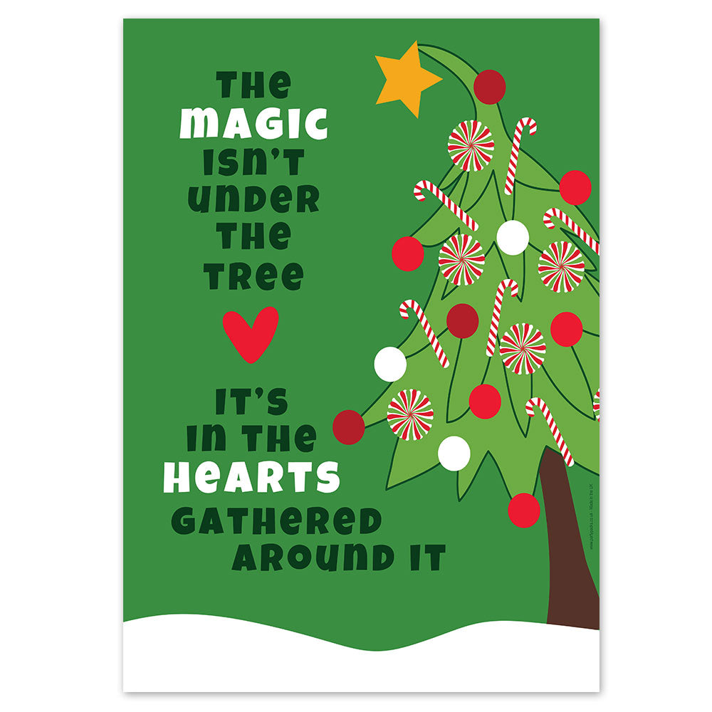 Mean Green Christmas Quote Poster - A3