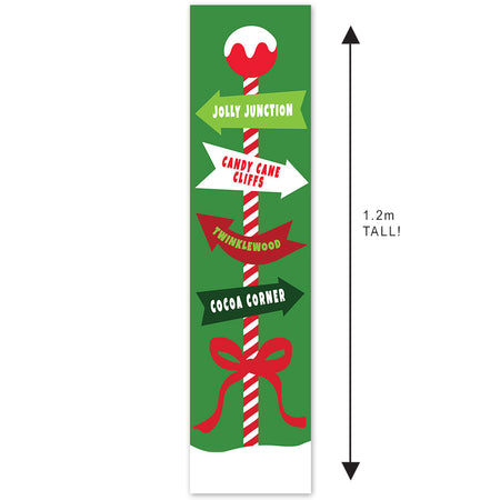 Mean Green Christmas Signpost Banner - 30cm x 120cm