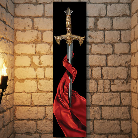 Medieval Sword Portrait Banner - 30cm x 120cm