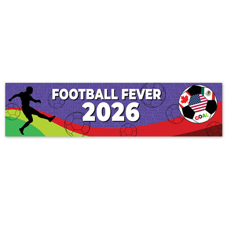 Football Fever 2026 Banner - 120cm x 30cm