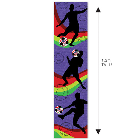 Football 2026 Player Silhouettes Portrait Banner - 30cm x 120cm