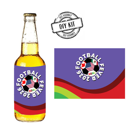 Football Fever 2026 Beer Bottle Labels - Sheet of 4