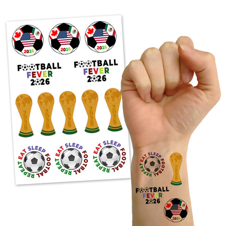 Football 2026 Tattoos - Sheet of 13