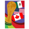 Football 2026 Trophy and Flags Poster - A3