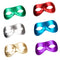 Metallic Masquerade Eye Mask - Assorted Colours - Each