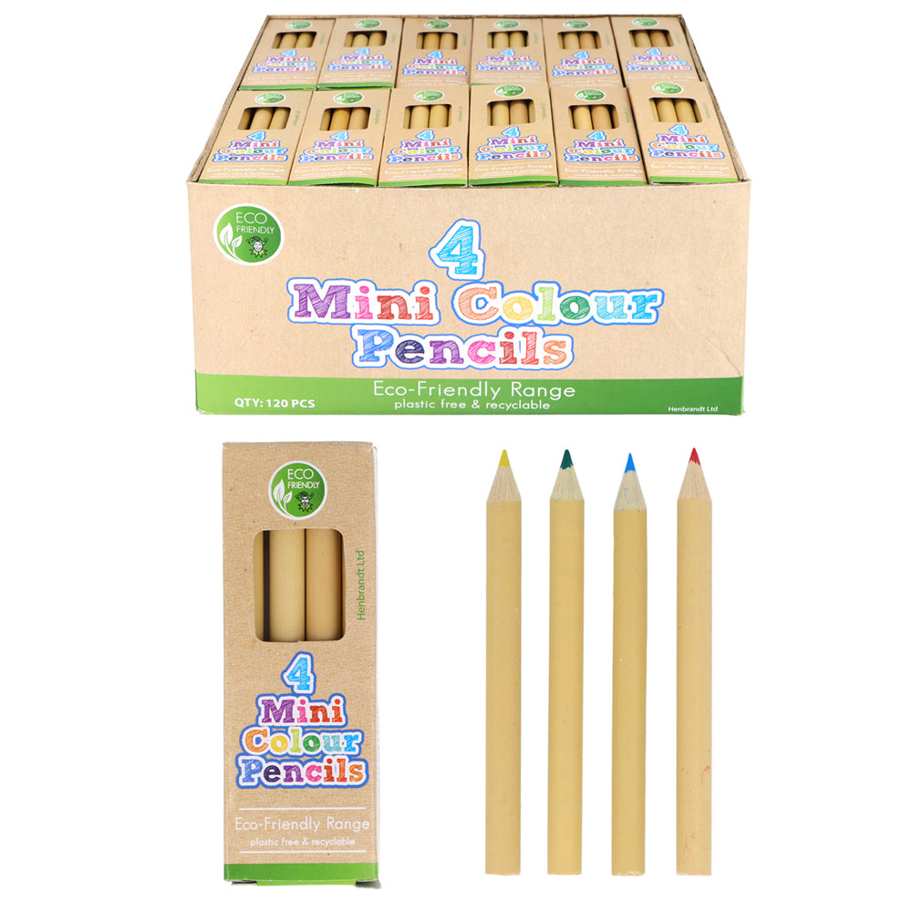 Box of 4 Mini Colouring Pencils - Pack of 120