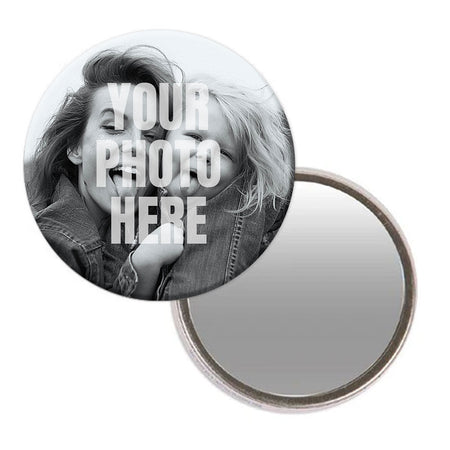 Personalised Full Photo Pocket Mirror - 58mm -Each