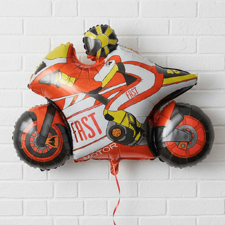 Red Motorbike Foil Balloon - 30