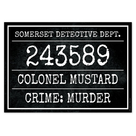 Personalised Mugshot Board Prop Poster - A3
