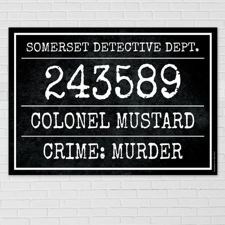 Personalised Mugshot Board Prop Poster - A3
