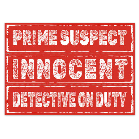Murder Mystery Prop Signs Poster - A3