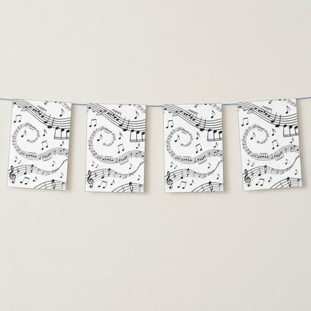 Musical Notes Flag Bunting - 2.4m