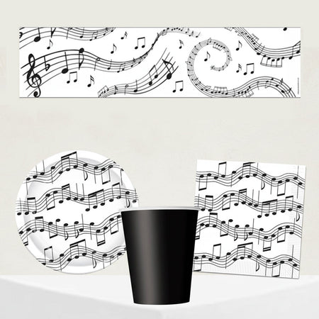 Musical Notes Party Pack - For 8 People with FREE Banner