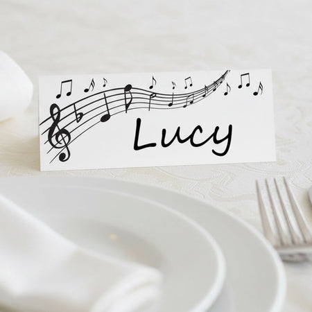 Musical Notes Place Cards - Pack of 8