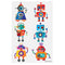 Mini Robot Temporary Tattoos - 2 Designs - Sheet of 6