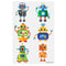 Mini Robot Temporary Tattoos - 2 Designs - Sheet of 6