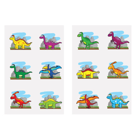 Dinosaur Temporary Tattoos - 4cm - Pack of 6