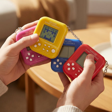 Mini Retro Handheld Game Console - 4 Assorted - 5cm - Each