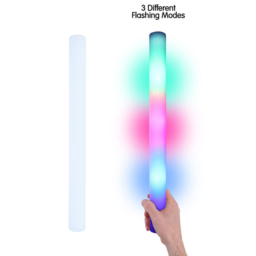 Multi Colour LED Foam Glow Sticks - 48cm - Pack of 24