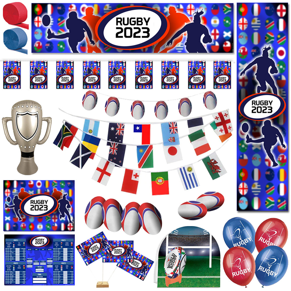Large World Rugby 2023 Decoration Pack & Match Fixtures Poster
