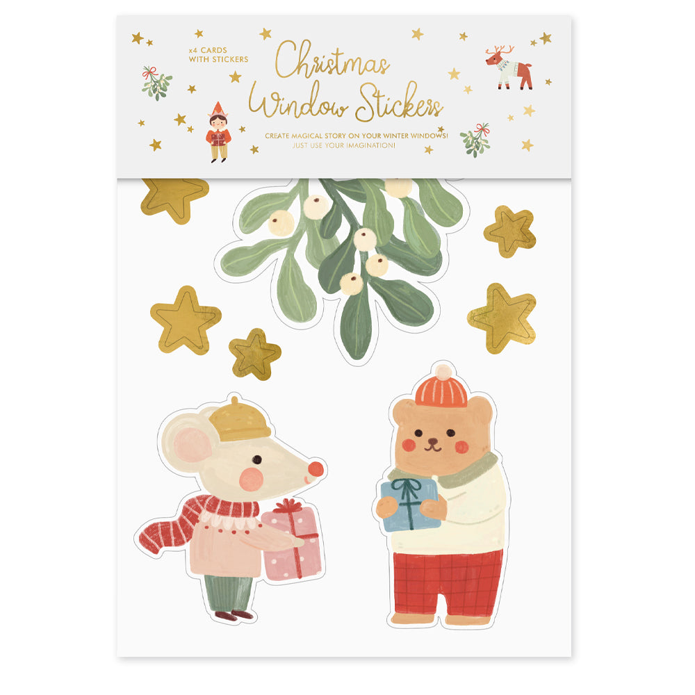 Merry Christmas Window Stickers - Pack of 40