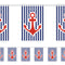 Nautical Anchor and Stripes Paper Bunting Decoration - 2.4m