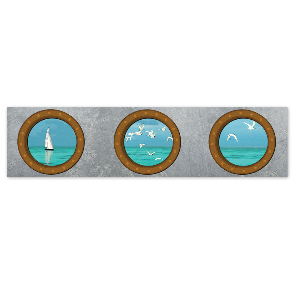 Nautical Porthole Boat Background Banner - 120cm x 30cm