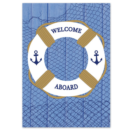 Nautical Welcome Aboard Buoy Ring Poster - A3