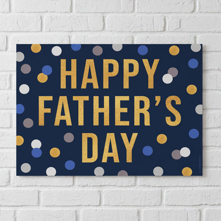 Navy Glitz Father's Day Poster - A3