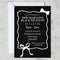 Black and White Bows and Ties Personalised Party Invitations - Pack of 16