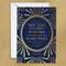 Personalised Navy and Gold Party Invitations - Pack of 16