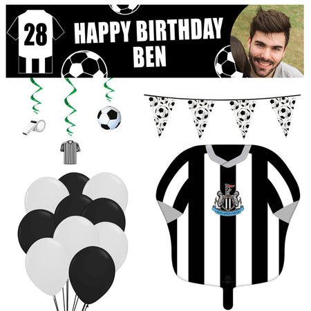 Personalised Newcastle United FC Football Decoration Party Pack