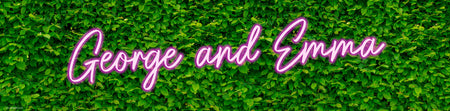 Personalised Green Foliage Neon Sign Paper Banner - 30cm x 120cm