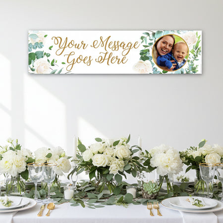 Botanical Foliage Personalised Photo Banner - 1.2m