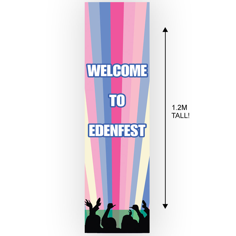 Festival Themed Personalised Portrait Wall & Door Banner - 1.2m