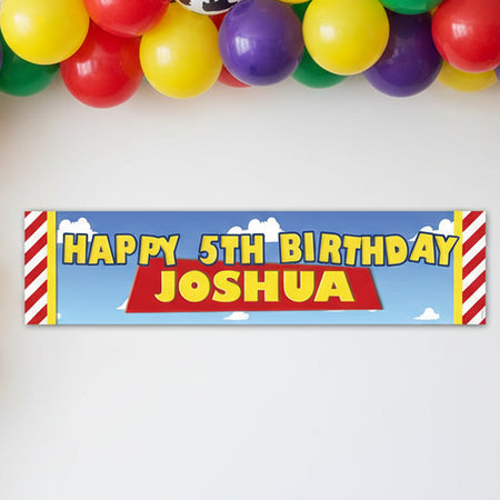 Toys Party Personalised Banner - 1.2m