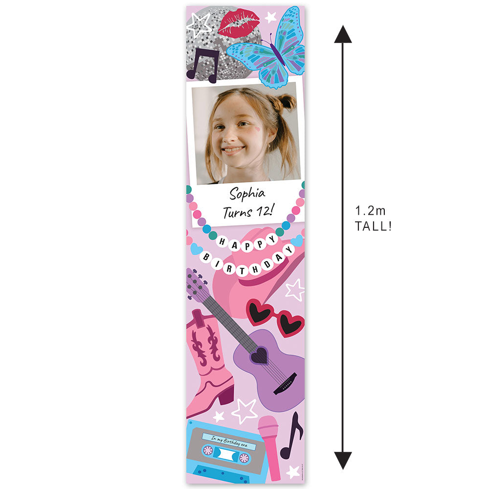 Taylor Party Personalised Polaroid Photo Portrait Banner - 30cm x 120cm