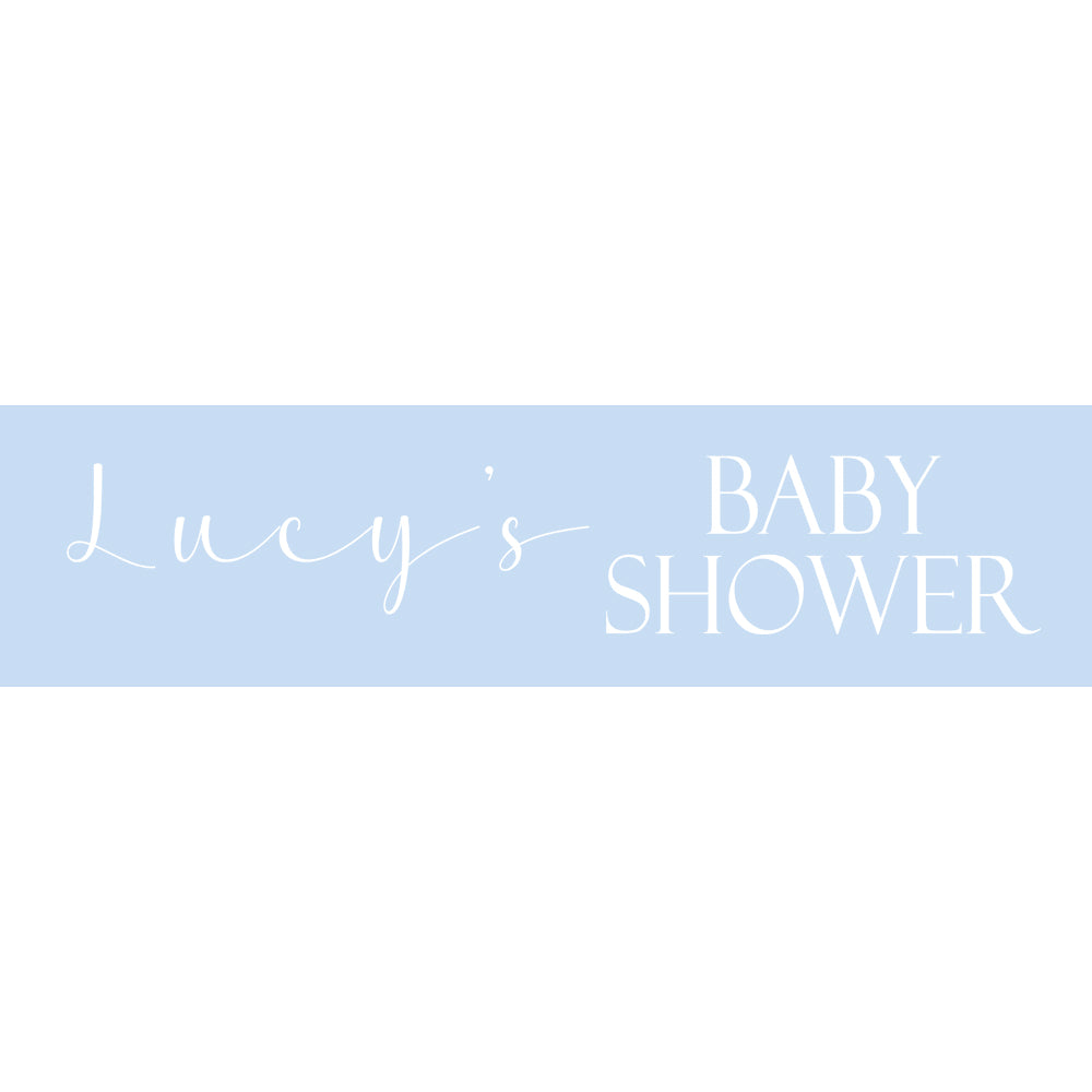 Personalised Baby Shower Sash- Pale Blue- 100mm