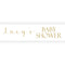 Personalised Baby Shower Sash- White- 100mm