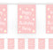 Pink Daisy Personalised Paper Flag Bunting - 3m