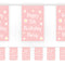 Pink Daisy Personalised Paper Flag Bunting - 3m